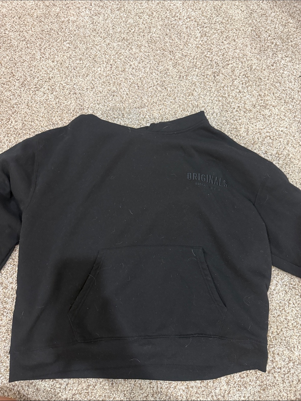 Designers Originals Black Pullover Sweatshirt with Subtle Logo